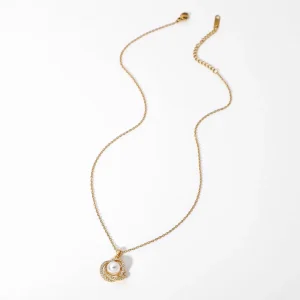 Oprah : Collier avec perle en acier inoxydable
