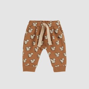 Jogger Écureuils coton bio caramel – Bébé – Emile et Ida