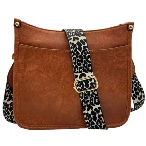 Sac à main en cuir vegan, brun foncé