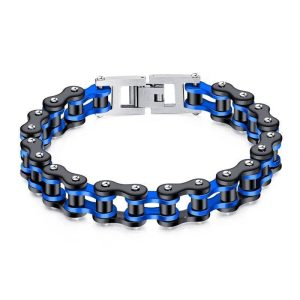 Bracelet biker en acier - Chaine de moto