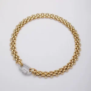 Collier Eva - Chaîne élégante en acier inoxydable doré à l'or fin